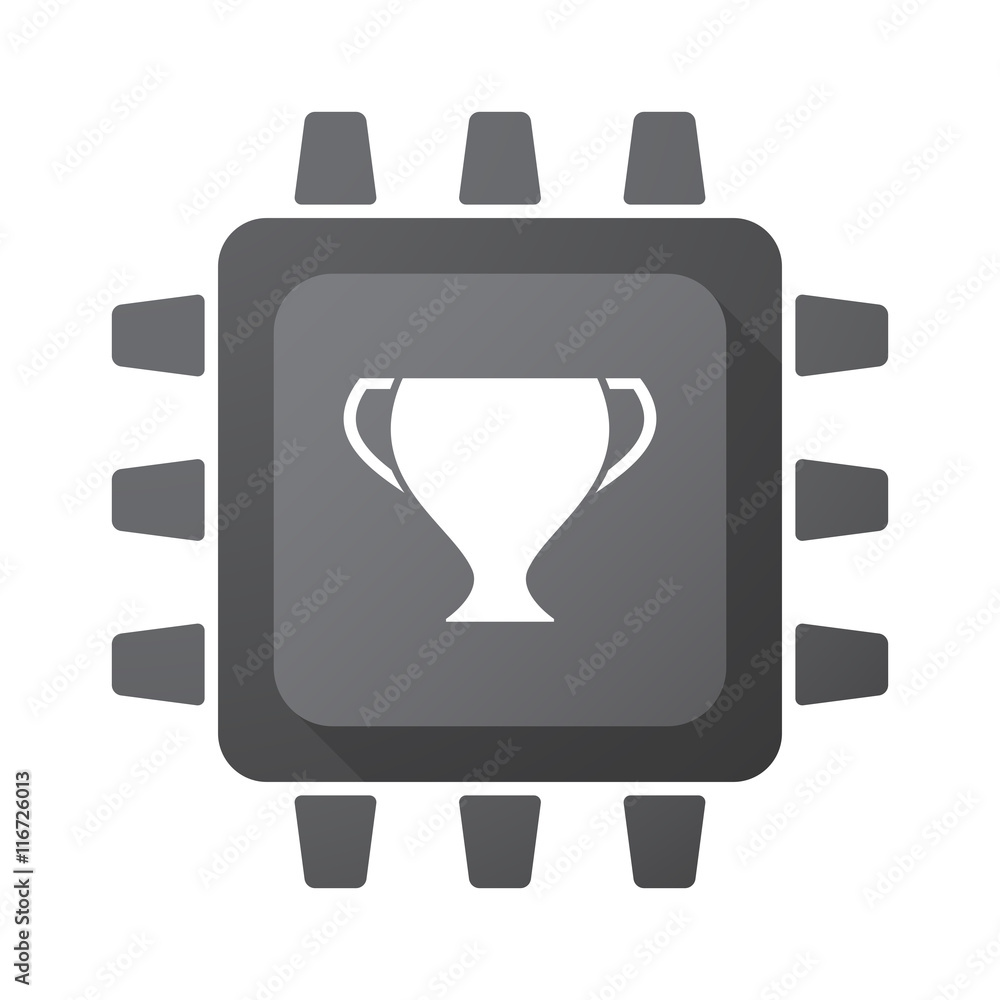 Obraz premium Isolated CPU chip icon with a cup