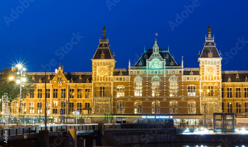 The Central station , Amsterdam, Netherlands.
