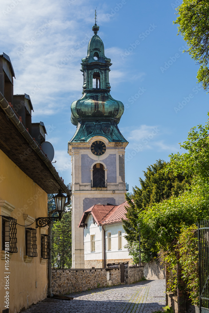 Alley of the city Banska Stiavnica Alley of the city Banska Stiavnica