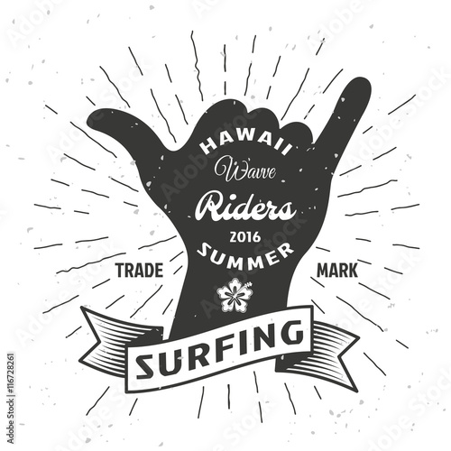 Surfing Hand Poster
