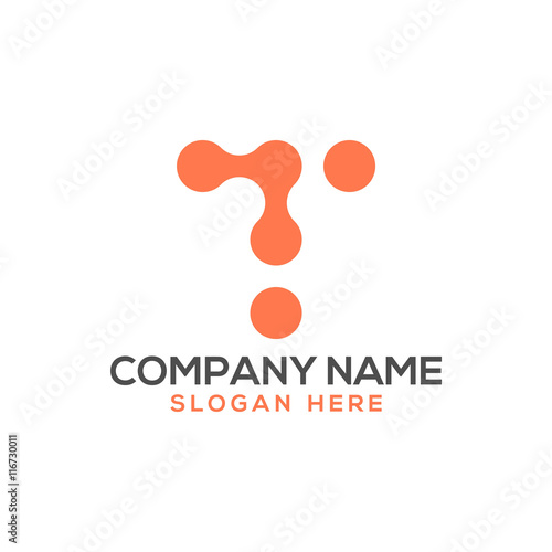 Letter T logo vector - typography