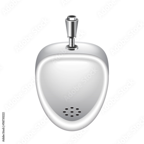 Ceramic pissoir isolated on white vector