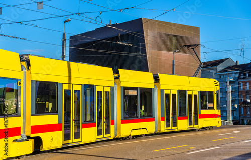 Tram in the city centre of Basel