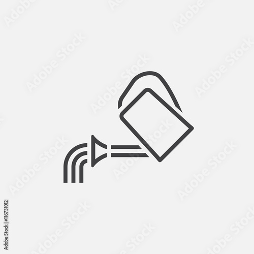 watering can line icon, outline vector logo illustration, linear pictogram isolated on white