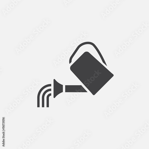 watering can icon vector, solid logo illustration, pictogram isolated on white