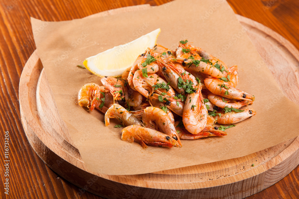 Shrimp with Herb oil and garlic Shrimp with Herb oil and garlic