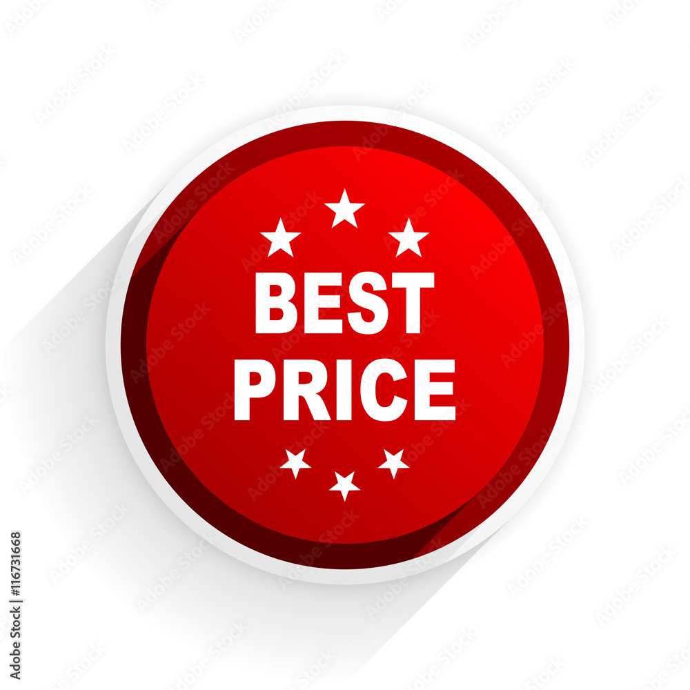 best price flat icon with shadow on white background, red modern design web element best price flat icon with shadow on white background, red modern design web element