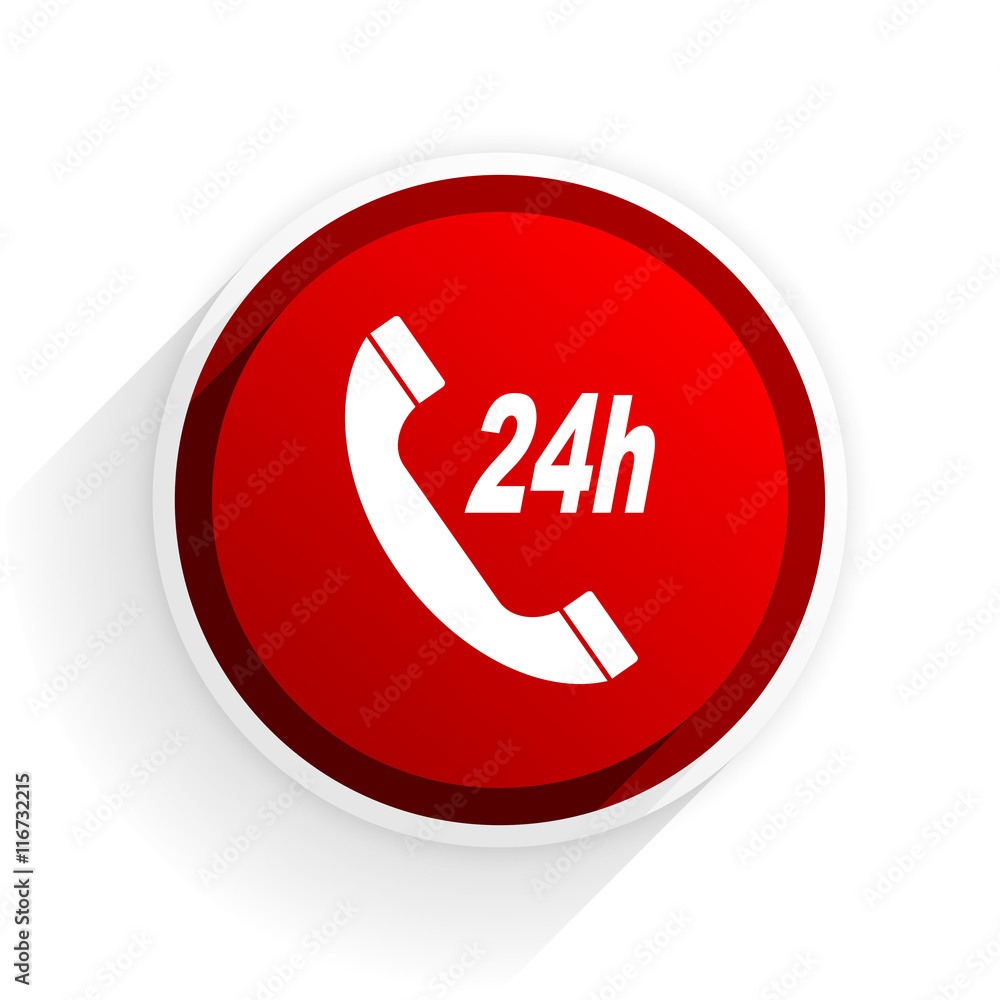 service flat icon with shadow on white background, red modern design web element service flat icon with shadow on white background, red modern design web element