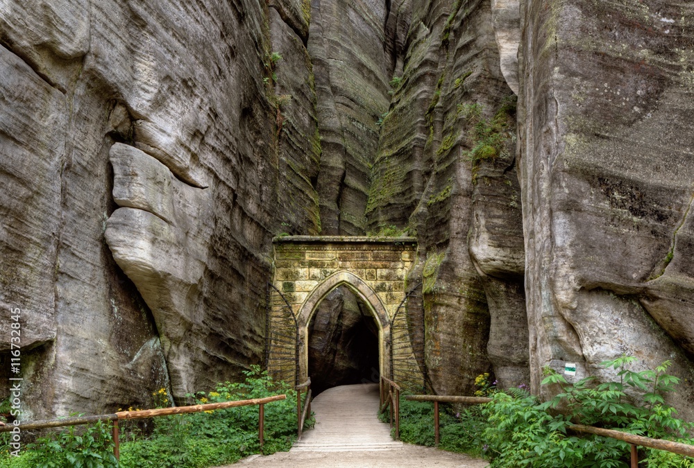 Fototapeta premium National Park of Adrspach-Teplice rocks. Rock Town. Czech Republic