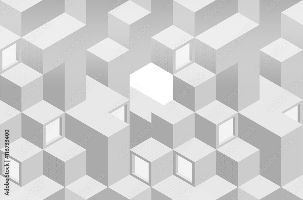 Seamless geometric abstract monochrome background