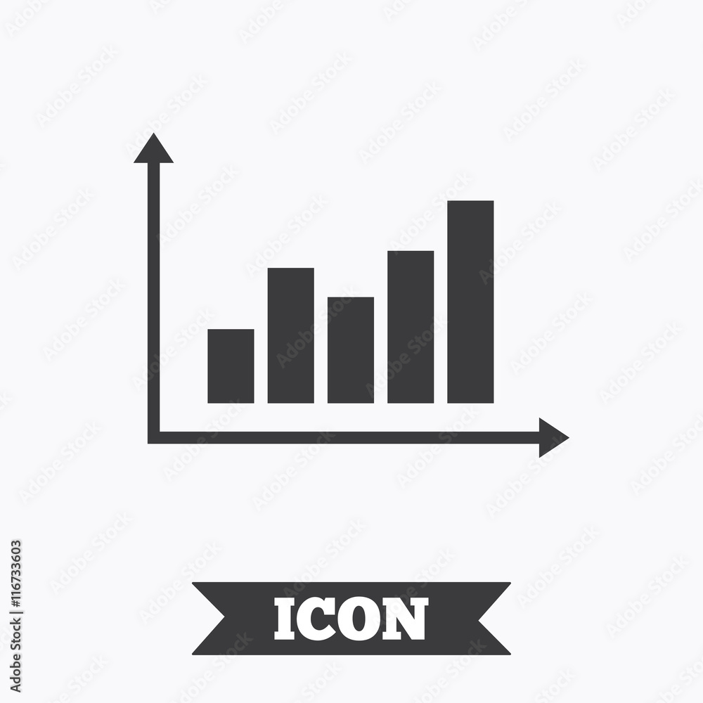 Graph chart sign icon. Diagram symbol. Graph chart sign icon. Diagram symbol.