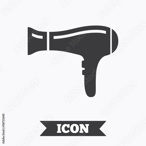 Hairdryer sign icon. Hair drying symbol.