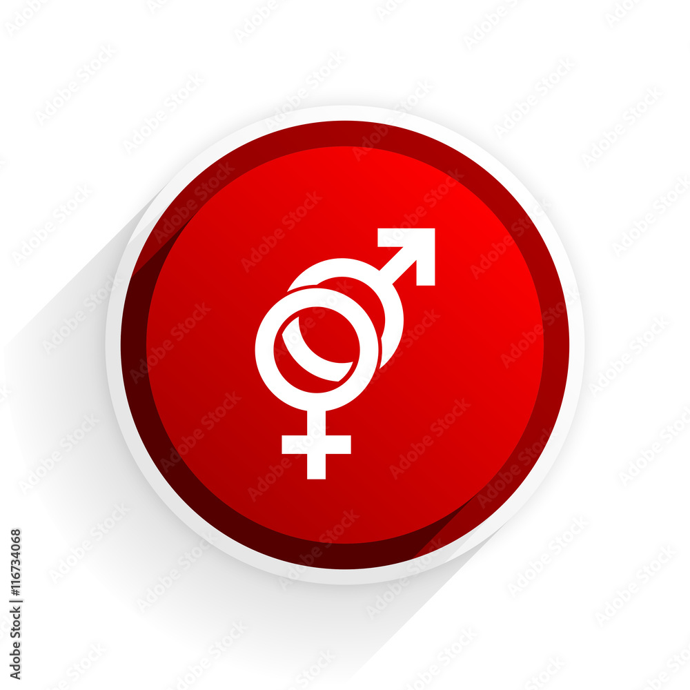 sex flat icon with shadow on white background, red modern design web element sex flat icon with shadow on white background, red modern design web element