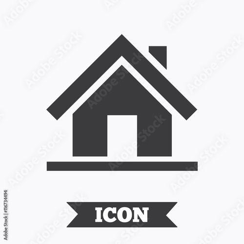 Home sign icon. Main page button. Navigation.