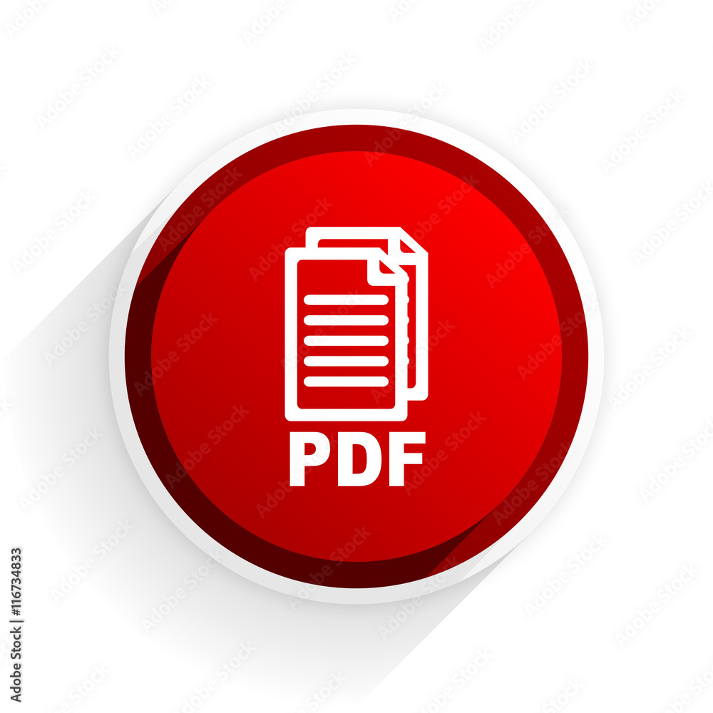 pdf flat icon with shadow on white background, red modern design web element, pdf flat icon with shadow on white background, red modern design web element,