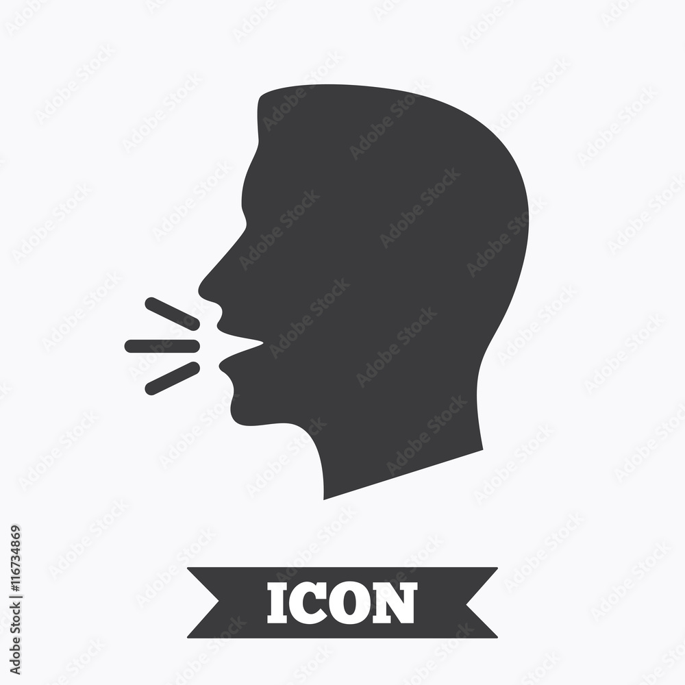 Talk or speak icon. Loud noise symbol. Talk or speak icon. Loud noise symbol.