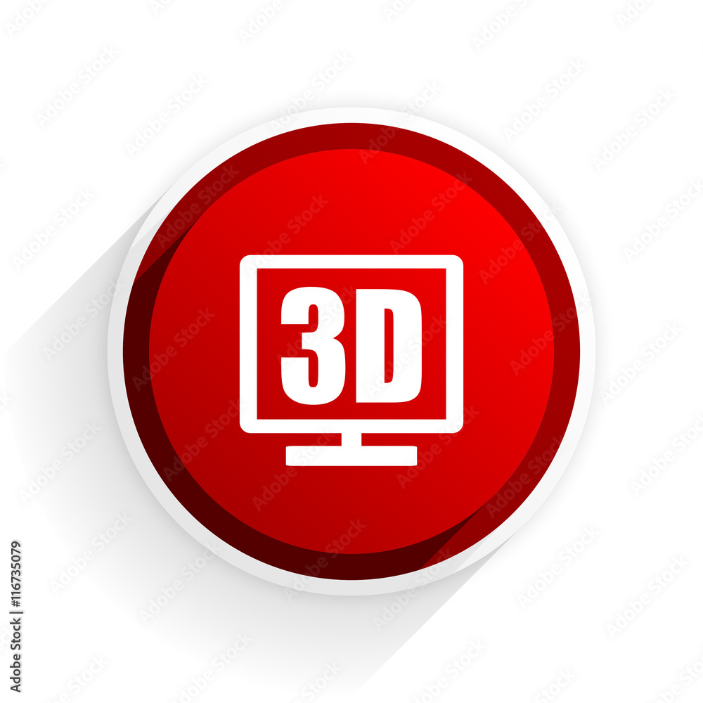 3d display flat icon with shadow on white background, red modern design web element 3d display flat icon with shadow on white background, red modern design web element