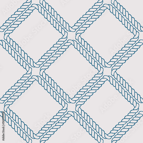 Seamless nautical rope knot pattern