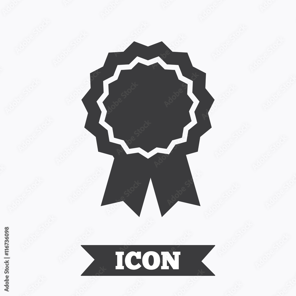 Award medal icon. Best guarantee symbol.