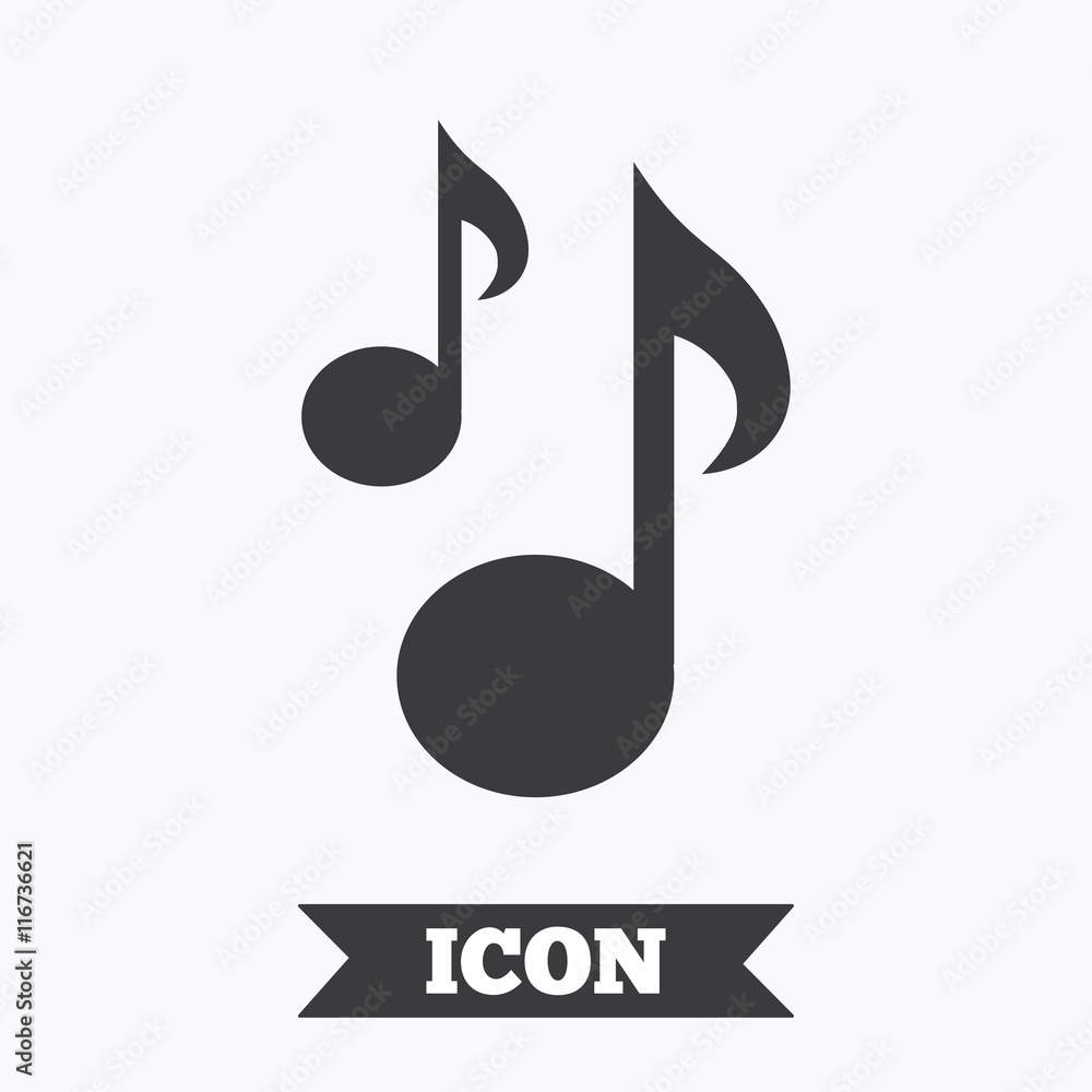 Music notes sign icon. Musical symbol. Music notes sign icon. Musical symbol.