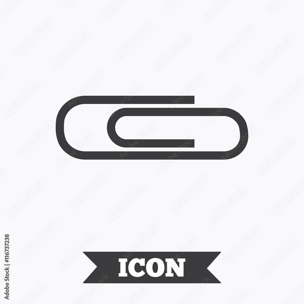 Paper clip sign icon. Clip symbol. Paper clip sign icon. Clip symbol.