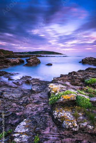 blurred long exposure sunset photo