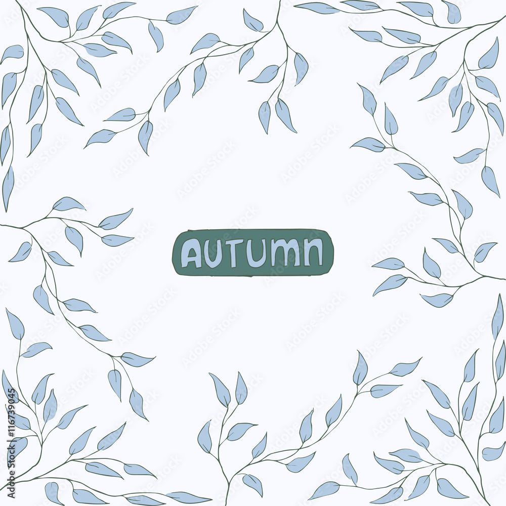 Autumn leaves. Abstract background. Vector Illustration