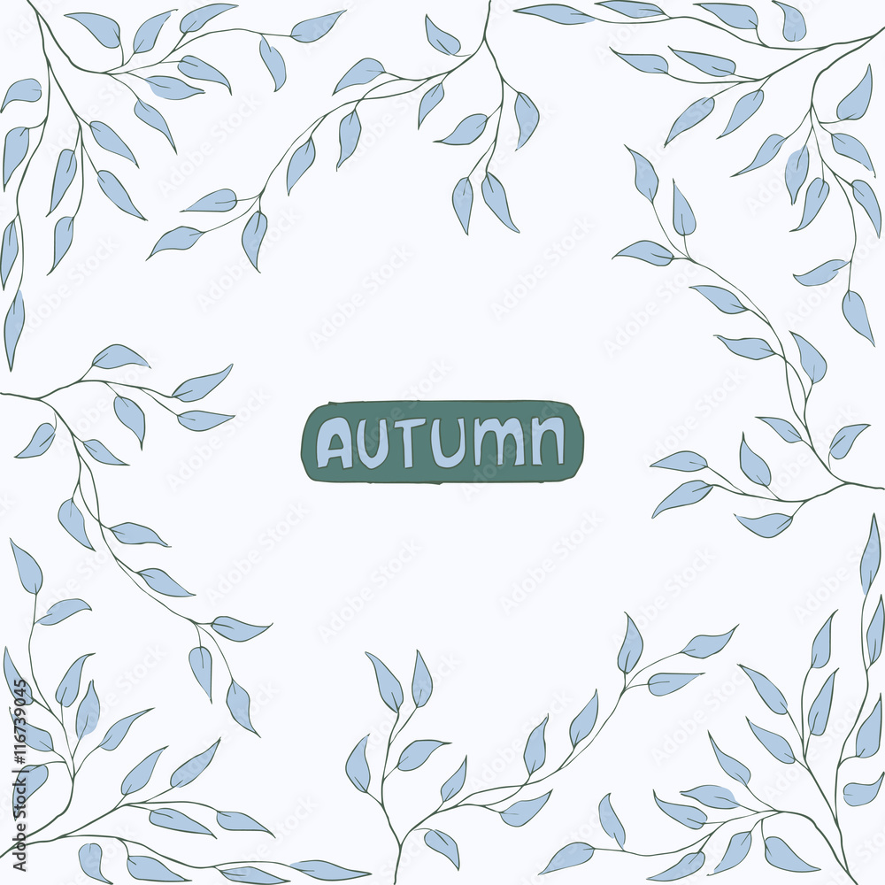 Obraz premium Autumn leaves. Abstract background. Vector Illustration