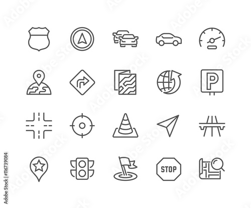 Line Navigation Icons