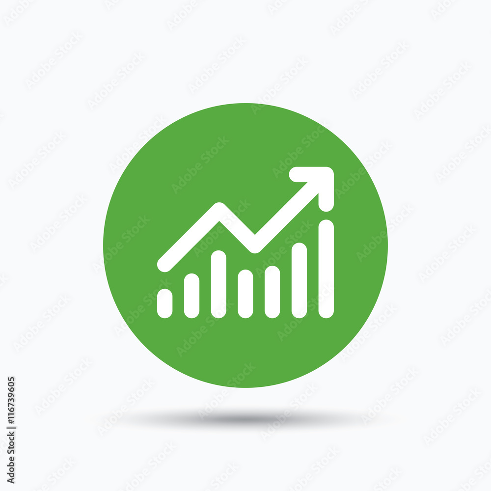 Graph icon. Business analytics chart sign.