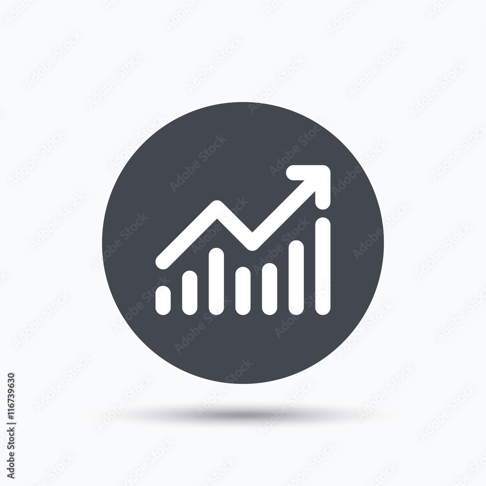Graph icon. Business analytics chart sign. Graph icon. Business analytics chart sign.