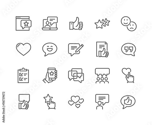Line Testimonials Icons
