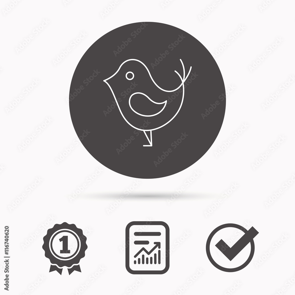 Bird with beak icon. Social media concept sign. Bird with beak icon. Social media concept sign.