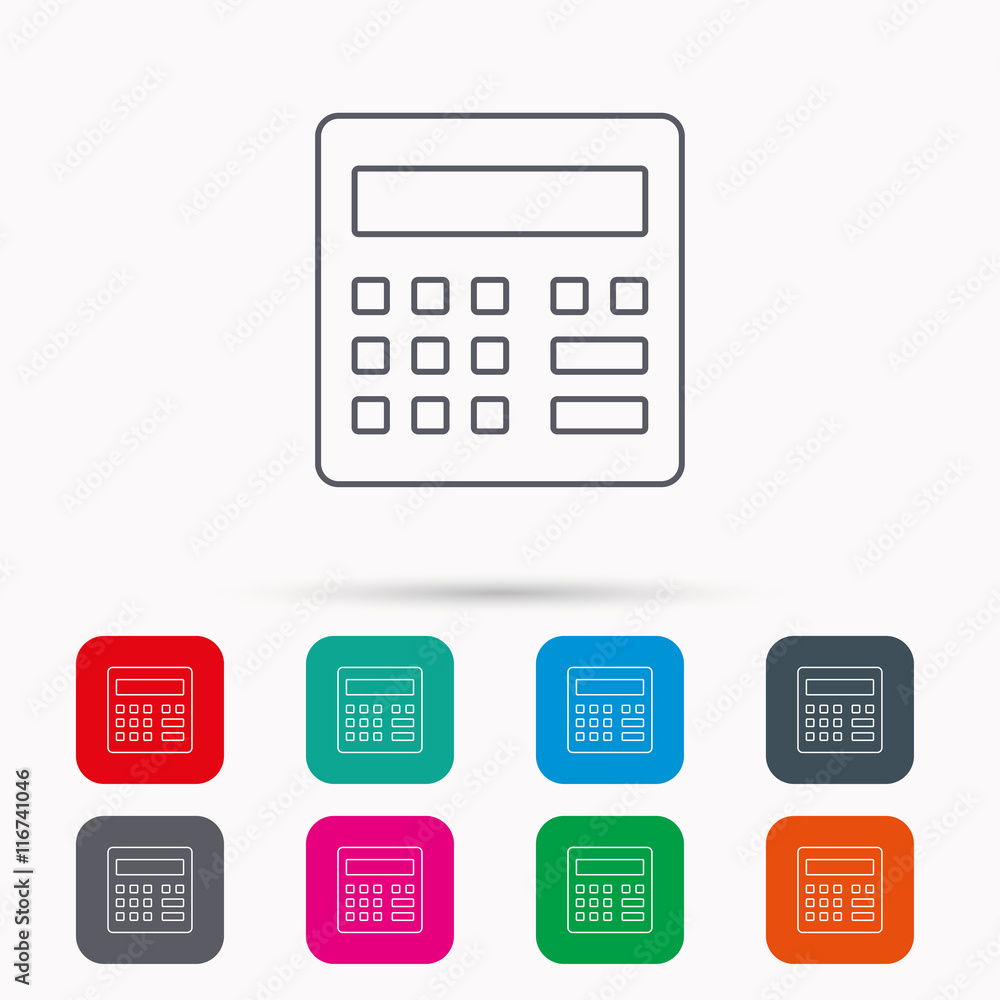 Calculator icon. Accounting sign. Calculator icon. Accounting sign.