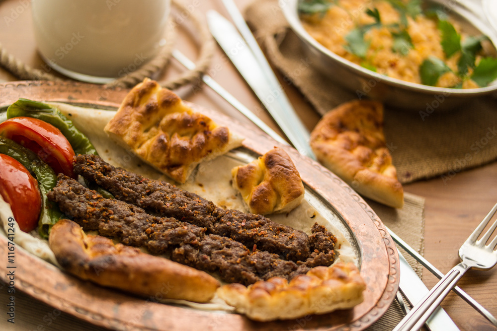 Turkish Adana Kebab.