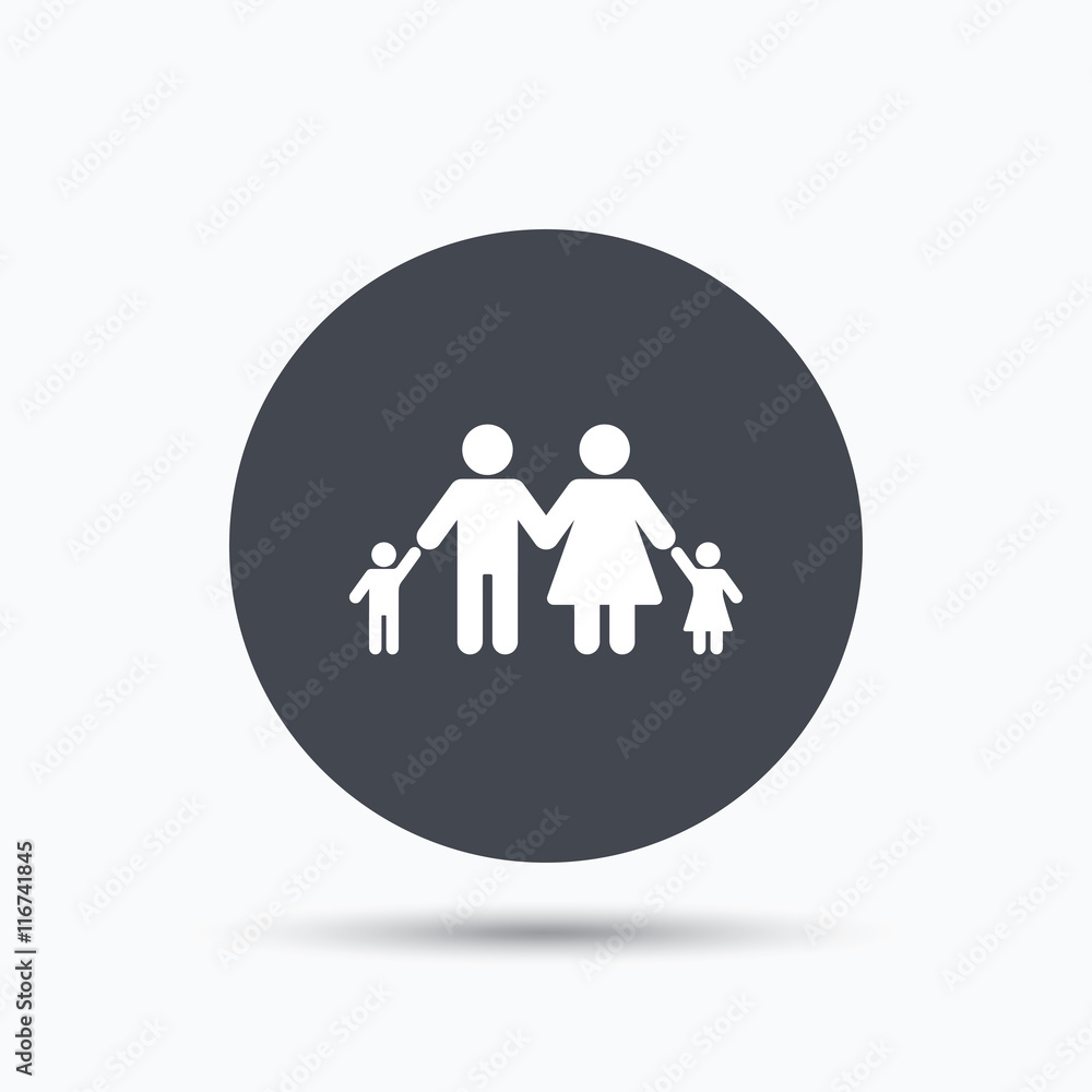 Family icon. Father, mother and child sign. Family icon. Father, mother and child sign.