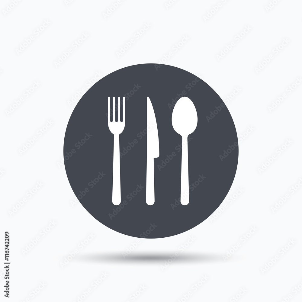 Fork, knife and spoon icons. Cutlery sign. Fork, knife and spoon icons. Cutlery sign.