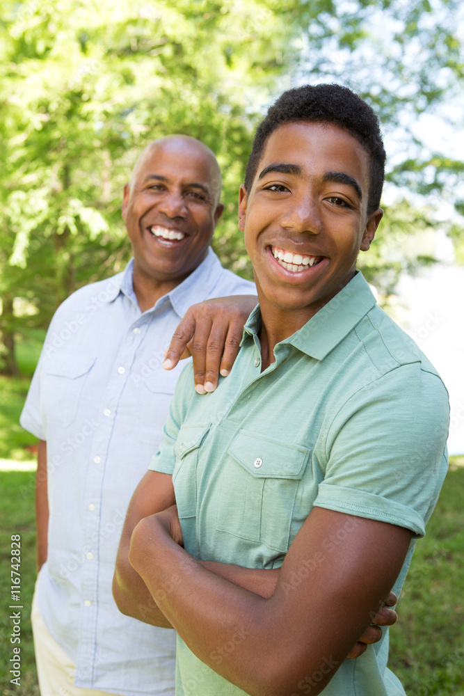 African American father and son African American father and son