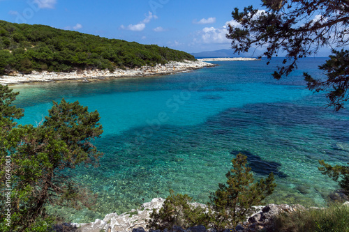 Fototapeta Naklejka Na Ścianę i Meble -  amazing view of Emblisi Fiskardo Beach, Kefalonia, Ionian islands, Greece