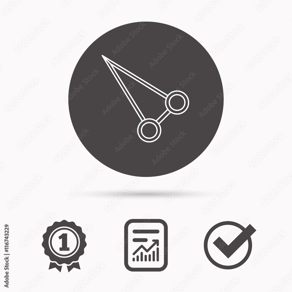 Pean forceps icon. Medical surgery tool sign. Pean forceps icon. Medical surgery tool sign.