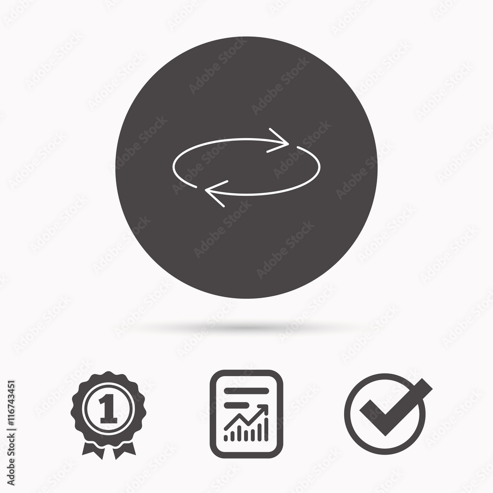 Obraz premium Repeat icon. Full rotation sign.