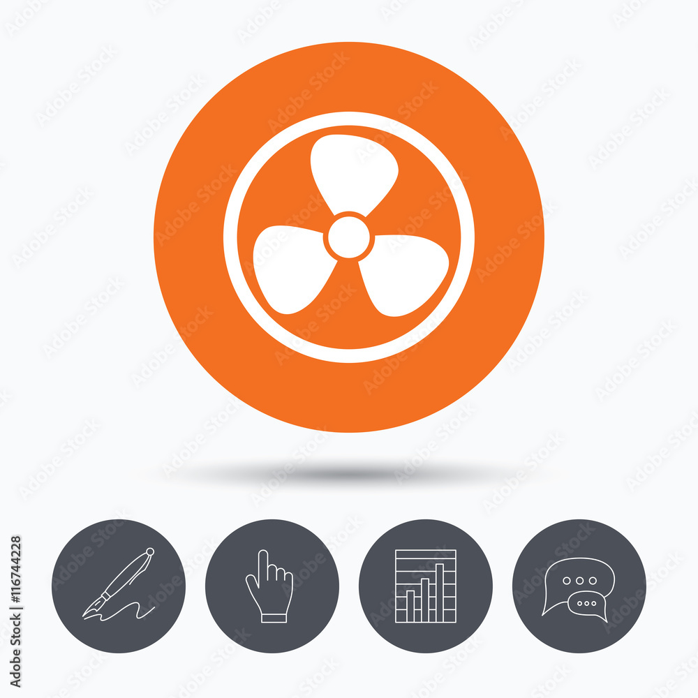 Ventilation icon. Air ventilator or fan sign. Ventilation icon. Air ventilator or fan sign.