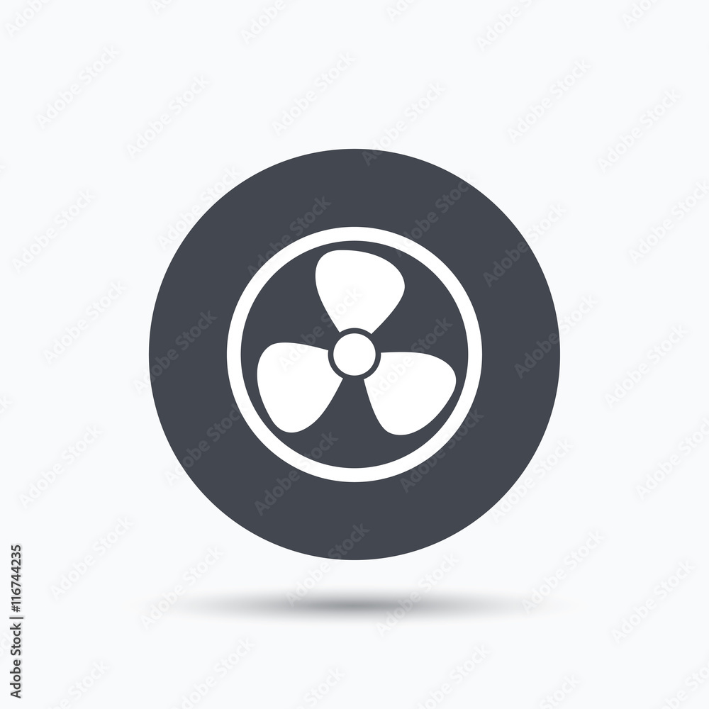 Ventilation icon. Air ventilator or fan sign. Ventilation icon. Air ventilator or fan sign.