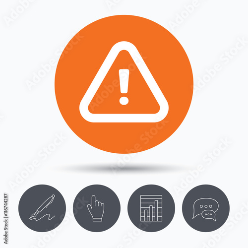 Free Download Warning icon. Attention exclamation sign. - GFXLoad