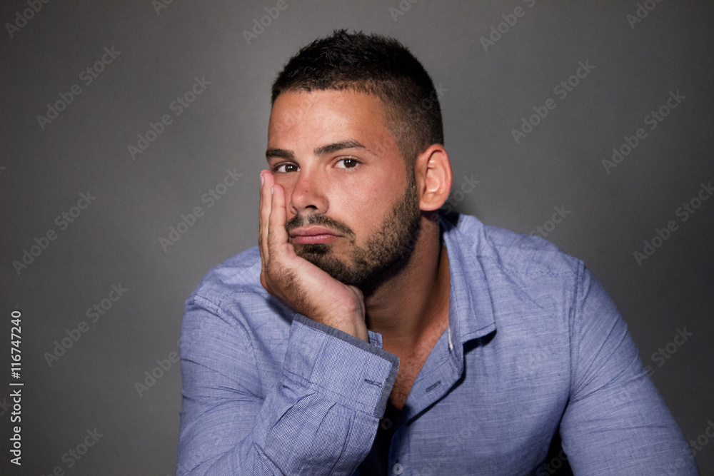 Obraz premium bored man face