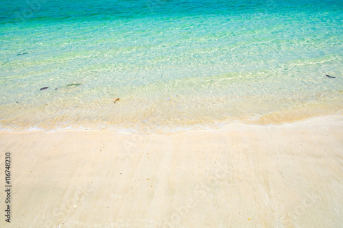 Sea beach crystal colorful white sand smooth at lipe island © Mumemories