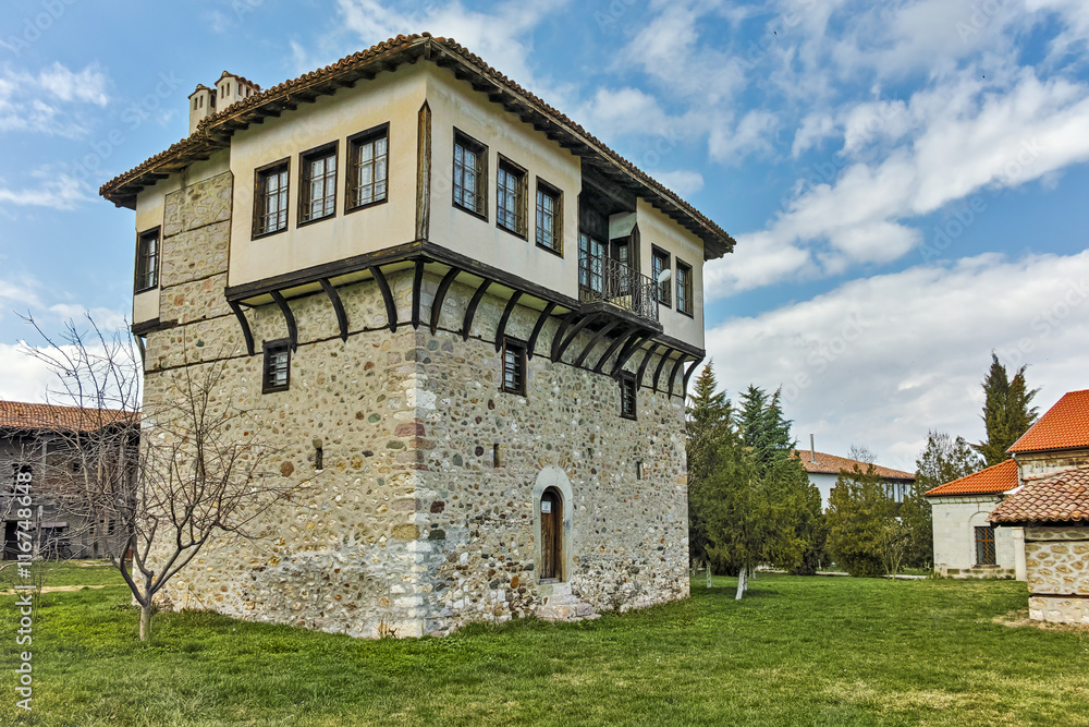 Amazing view Tower of Angel Voivode in Arapovo Monastery of Saint Nedelya, Plovdiv Region,  Bulgaria