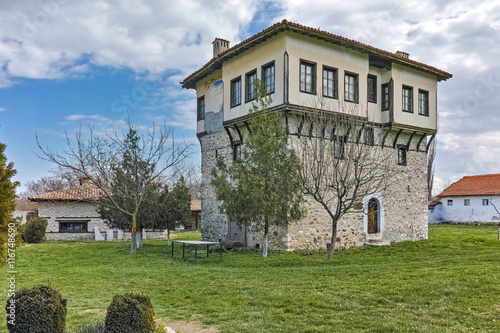 Tower of Angel Voivode and courtyard in Arapovo Monastery of Saint Nedelya, Plovdiv Region,  Bulgaria photo