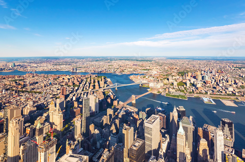 Aerial view of New York City with a view of the Hudson River © Tierney