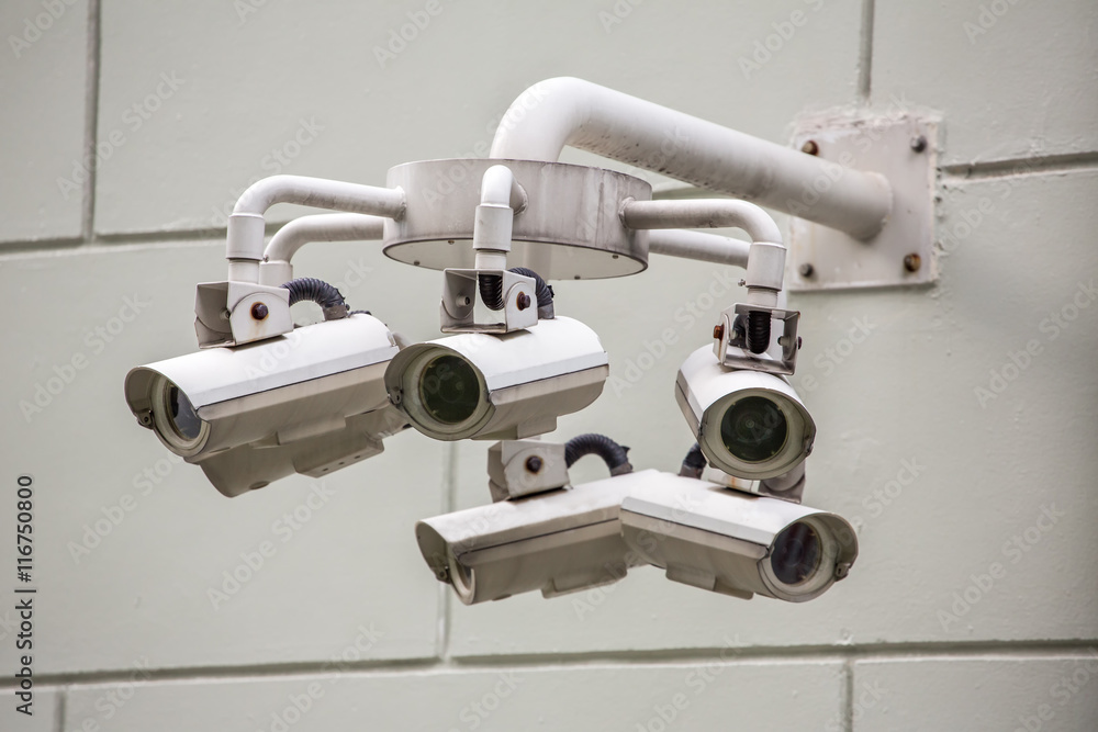 CCTV cameras on the wall